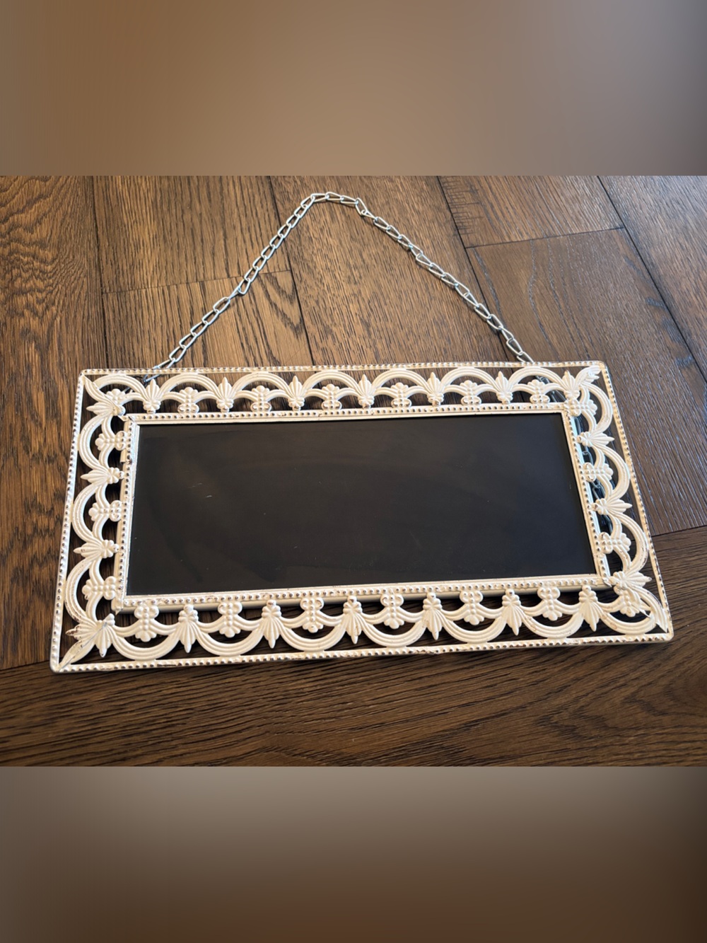Ornate Hanging Decorative Chalkboard - Cream Frame